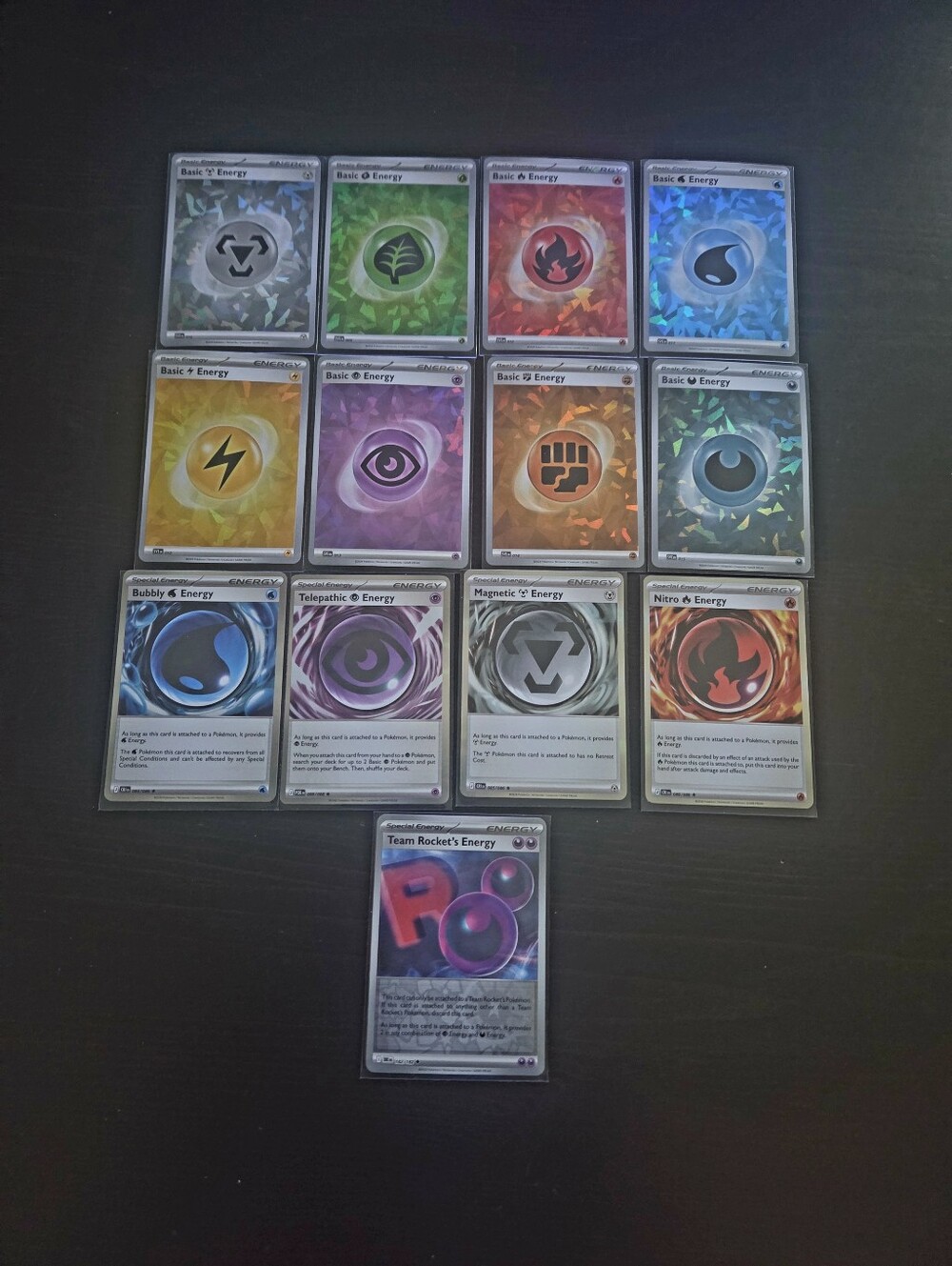 Pokemon Cracked Ice 8 Holo Promo Energy Trading Cards + 5 other Energy Cards